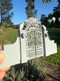 Miniature Gray Nevermore Academy Gate  HO-Scale Addams Victorian dollhouse