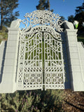 Miniature Gray Nevermore Academy Gate  HO-Scale Addams Victorian dollhouse