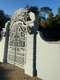 Miniature Gray Nevermore Academy Gate  HO-Scale Addams Victorian dollhouse