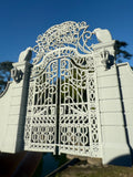 Miniature Gray Nevermore Academy Gate  HO-Scale Addams Victorian dollhouse