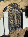 Miniature Black and Gray Nevermore Academy Gate  HO-Scale Addams Victorian dollhouse