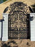 Miniature Black and Gray Nevermore Academy Gate  HO-Scale Addams Victorian dollhouse