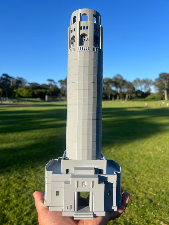 Miniature Gray HO-Scale Coit Tower San Francisco Lamdmark 1:87