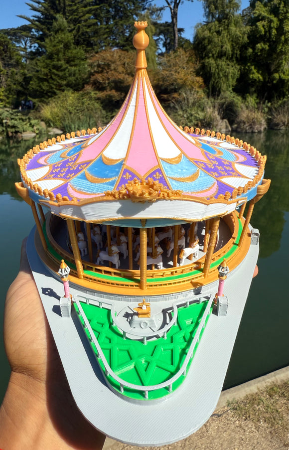 Miniature COLOR King Carousel Fantasy Miniature N-Scale Fantasy Theme Beauty!