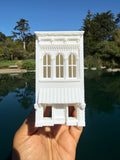 Miniature White HO-Scale Stars Hollow Beauty Supply Victorian Built Assembled