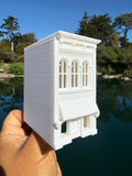 Miniature White HO-Scale Stars Hollow Beauty Supply Victorian Built Assembled