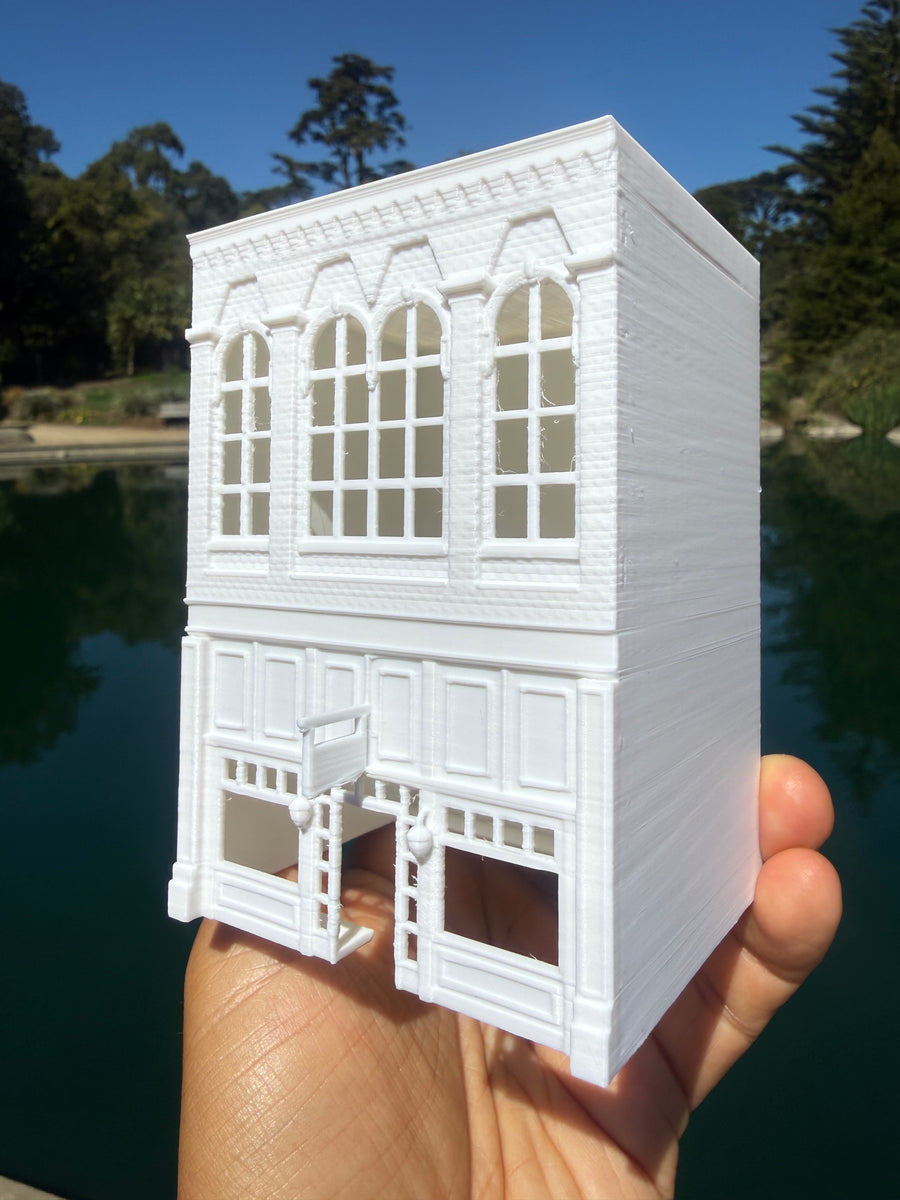 Miniature White HO-Scale Stars Hollow Book Store Store Victorian Built ...