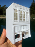 Miniature White HO-Scale Stars Hollow Book Store Store Victorian Built Assembled