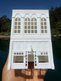 Miniature White HO-Scale Stars Hollow Book Store Store Victorian Built Assembled