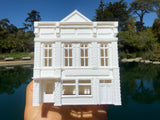 Miniature White N-Scale Stars Hollow Post Office Victorian Built Assembled