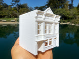 Miniature White N-Scale Stars Hollow Post Office Victorian Built Assembled