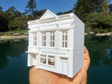 Miniature White N-Scale Stars Hollow Post Office Victorian Built Assembled