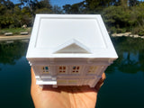 Miniature White N-Scale Stars Hollow Post Office Victorian Built Assembled