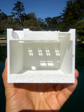 Miniature White HO-Scale Stars Hollow Post Office 1:87 Victorian Built Assembled