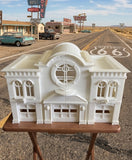Miniature S-Scale Radiator Route 66 Courthouse Springs Red’s Building Assembled White 1:64 by Gold Rush Bay