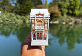COLOR Miniature N-Scale Victorian World Main Street Arcade Building Assembled 1:160 by Gold Rush Bay
