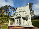 Miniature #41 Gray N-Scale Rotwood Cottage House Victorian Mansion Nevermore Dollhouse Assembled