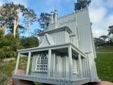 Miniature #41 Gray N-Scale Rotwood Cottage House Victorian Mansion Nevermore Dollhouse Assembled