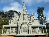 Miniature #41 Gray N-Scale Rotwood Cottage House Victorian Mansion Nevermore Dollhouse Assembled