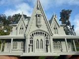 Miniature #41 Gray N-Scale Rotwood Cottage House Victorian Mansion Nevermore Dollhouse Assembled