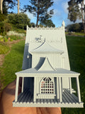 Miniature #41 Gray HO-Scale Rotwood Cottage House Victorian Mansion Nevermore Dollhouse Assembled
