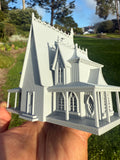 Miniature #41 Gray HO-Scale Rotwood Cottage House Victorian Mansion Nevermore Dollhouse Assembled