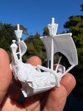 Miniature HO-Scale Peter Pan Hook Pirate Ship with Seating Theme Park