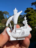 Miniature HO-Scale Peter Pan Hook Pirate Ship with Seating Theme Park