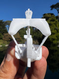 Miniature HO-Scale Peter Pan Hook Pirate Ship with Seating Theme Park