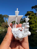 Miniature HO-Scale Peter Pan Hook Pirate Ship with Seating Theme Park