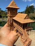 Miniature HO-Scale Brown Jungle Navigation Theme Park Attraction Cruise building 1/87