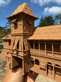 Miniature HO-Scale Brown Jungle Navigation Theme Park Attraction Cruise building 1/87