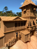 Miniature HO-Scale Brown Jungle Navigation Theme Park Attraction Cruise building 1/87