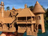 Small Miniature N-Scale Brown Wood color Geppetto’s Workshop Pinocchio Theme Park Attraction building 1/160