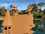 Small Miniature N-Scale Brown Wood color Geppetto’s Workshop Pinocchio Theme Park Attraction building 1/160