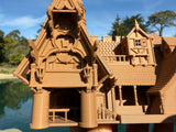 Small Miniature N-Scale Brown Wood color Geppetto’s Workshop Pinocchio Theme Park Attraction building 1/160