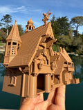 Miniature HO-Scale Brown color Geppetto’s Workshop Pinocchio Theme Park Attraction building 1/87