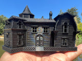 Small Black Miniature #37 N-Scale Munster Family Mansion Mockingbird Victorian House Built