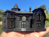 Small Black Miniature #37 N-Scale Munster Family Mansion Mockingbird Victorian House Built