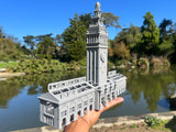 Port of SF N-Scale Miniature Ferry Building Train Station + Clock Tower Gray 1/160 by Gold Rush Bay