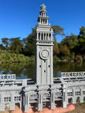 Port of SF N-Scale Miniature Ferry Building Train Station + Clock Tower Gray 1/160 by Gold Rush Bay