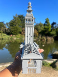 Port of SF N-Scale Miniature Ferry Building Train Station + Clock Tower Gray 1/160 by Gold Rush Bay