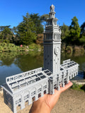 Port of SF N-Scale Miniature Ferry Building Train Station + Clock Tower Gray 1/160 by Gold Rush Bay