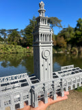 Port of SF N-Scale Miniature Ferry Building Train Station + Clock Tower Gray 1/160 by Gold Rush Bay