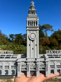 Port of SF N-Scale Miniature Ferry Building Train Station + Clock Tower Gray 1/160 by Gold Rush Bay