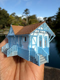 Miniature COLOR HO-Scale Stars Hollow Miss Patty’s Ballet School Barn Built Assembled 1/87 Scale