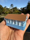 Miniature COLOR HO-Scale Stars Hollow Miss Patty’s Ballet School Barn Built Assembled 1/87 Scale