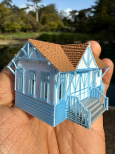 Miniature COLOR HO-Scale Stars Hollow Miss Patty’s Ballet School Barn Built Assembled 1/87 Scale