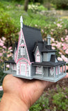Miniature #41 COLOR HO-Scale Rotwood Cottage House Victorian Mansion Nevermore Dollhouse Assembled