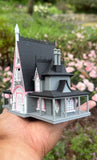 Miniature #41 COLOR HO-Scale Rotwood Cottage House Victorian Mansion Nevermore Dollhouse Assembled